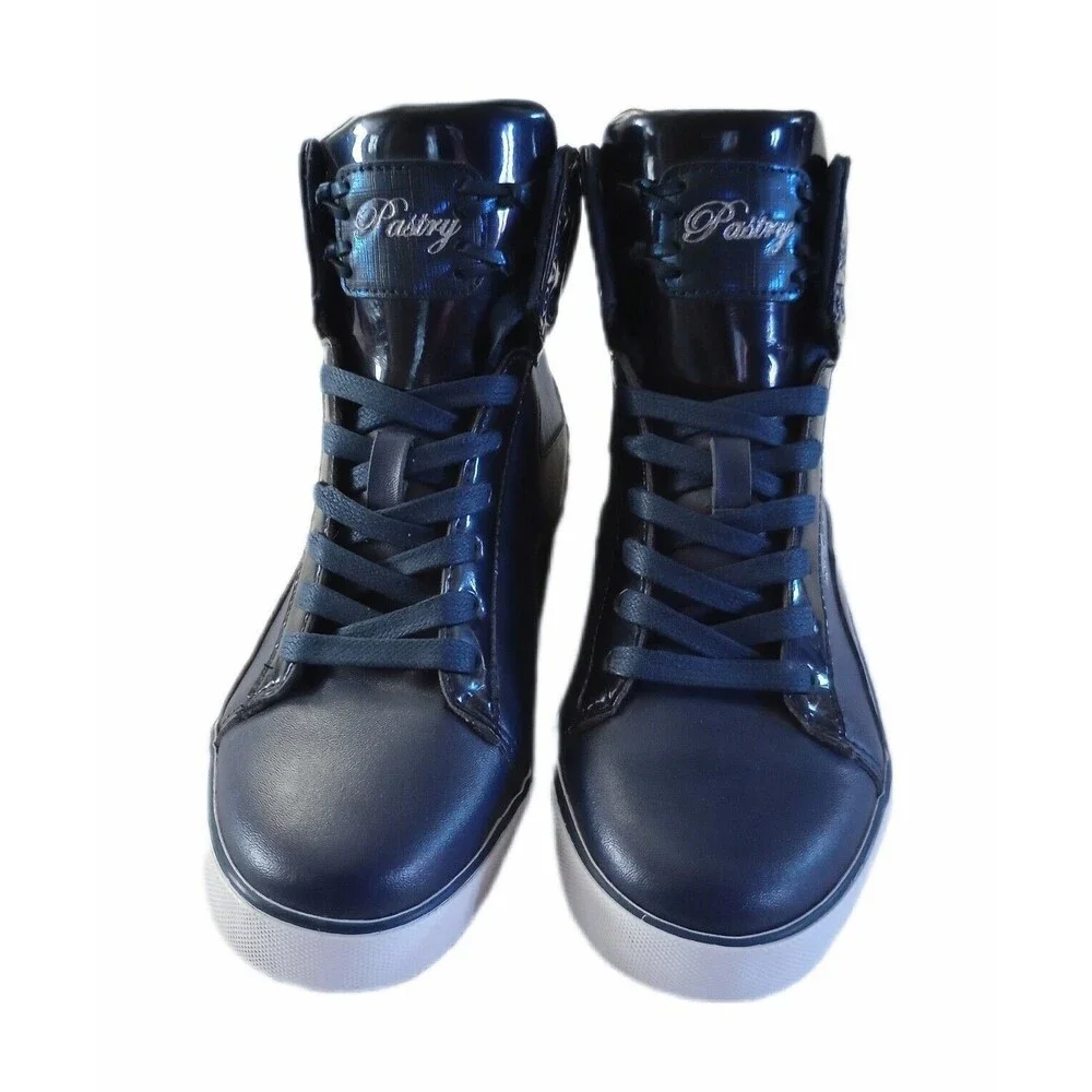 Pastry Sweet Crime Navy Blue Hip Hop High Top Dance Shoes sz 6.5 M Womens